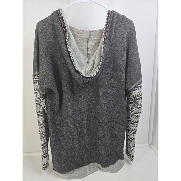 Maurices Women’s Sweater Gray Size 0 Long Sleeve Knit Boho Pullover - Picture 2 of 4
